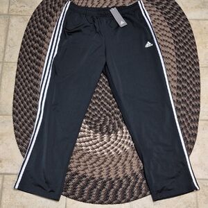 Adidas Black Pants with White Accents NEW